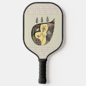 Eine Blume innerhalb Pickleball Schläger (Rückseite)
