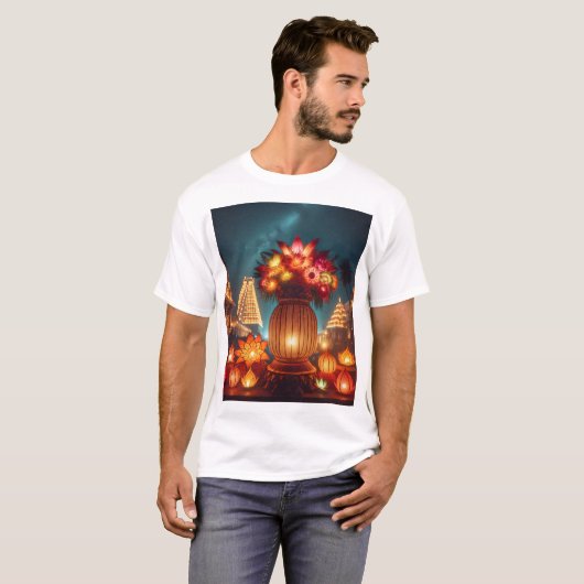 eine Blume mit einer großen Vase mit Blume T-Shirt (Vorne ganz)