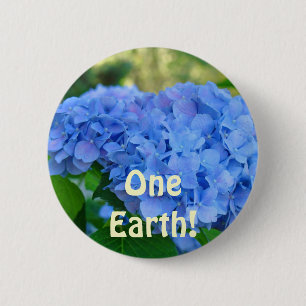 Eine Blume! Tasten Blue Hydrangea Button