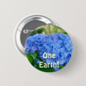Eine Blume! Tasten Blue Hydrangea Button (Vorne & Hinten)