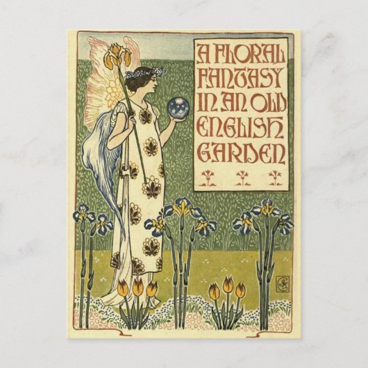 Eine Blumenfantasie in einem alten englischen Gart Postkarte (Vorderseite)