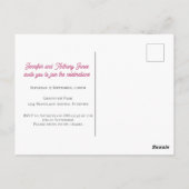 Eine blumengeschmückte Einladung zum 1. Geburtstag Postkarte (Rückseite)