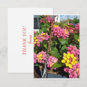 Eine Blumenkarte Dankeskarte (Vorne/Hinten)