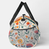 Eine Blumenmuster-Tasche mit lebendigem Orange Duffle Bag (Rechts)
