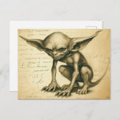 Eine boggart-wissenschaftliche Skizze Postkarte (Vorne/Hinten)