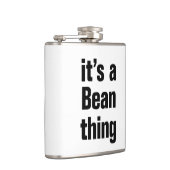 eine bohnenartige Sache Flachmann (Rechts)