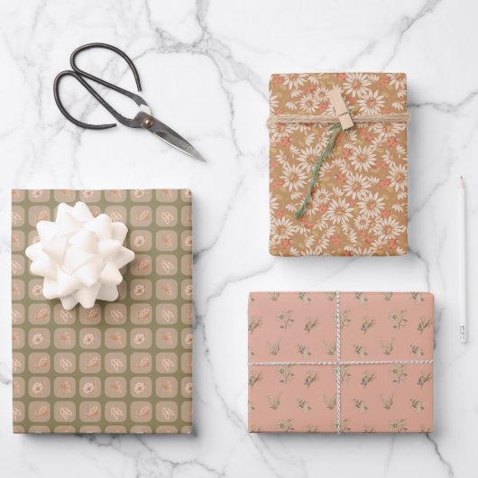 Eine Boho-Insektensammlung Geschenkpapier Set (Vorderseite)