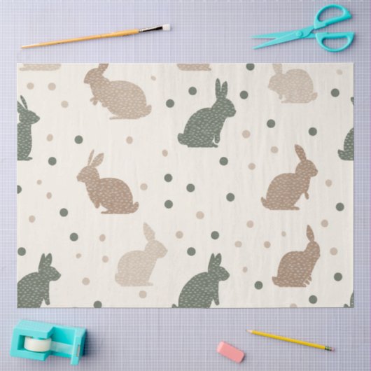 Eine Boho-Oster-Serie Design #3 Seidenpapier (Basteln)