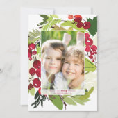 Eine botanische Weihnachtskarte Einladung (Vorderseite)