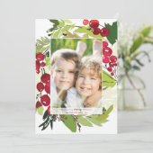 Eine botanische Weihnachtskarte Einladung (Stehend Vorderseite)