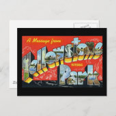 Eine Botschaft aus dem Yellowstone-Nationalpark Postkarte (Vorne/Hinten)