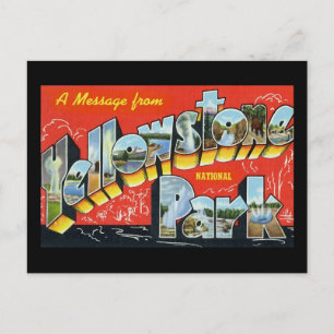 Eine Botschaft aus dem Yellowstone-Nationalpark Postkarte