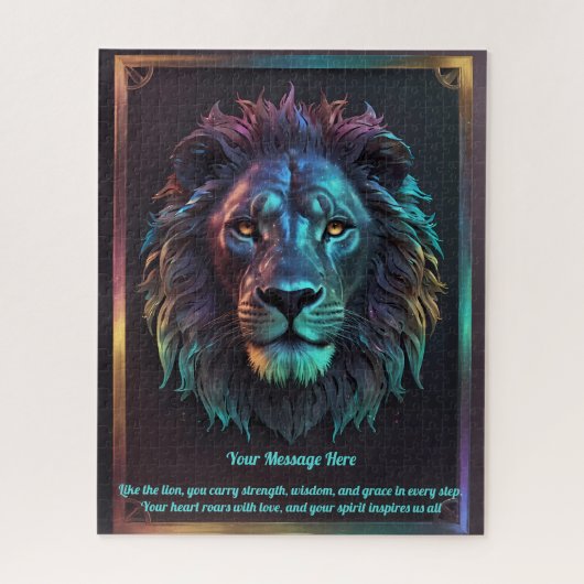 Eine Botschaft der Liebe auf deiner Lion Puzzle (Vertikal)