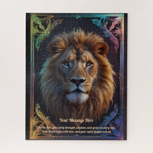 Eine Botschaft der Liebe auf deiner Lion Puzzle (Vertikal)