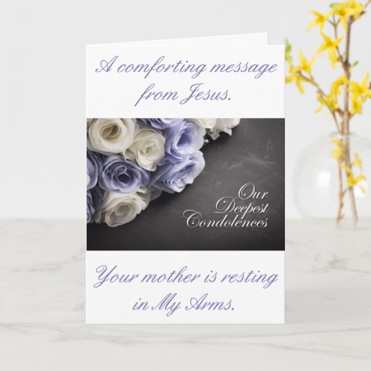 Eine Botschaft Jesu Beileids Karte (Gelbe Blume)