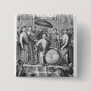 Eine Botschaft vom Osten-Indien Button