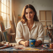 Eine Botschaft von Frieden und Freiheit Tasse