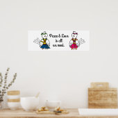 Eine Botschaft von "Frieden und Liebe" Poster (Küche)