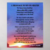 EINE BOTSCHAFT ZU MEINEM HUSBAND POSTER (Vorne)