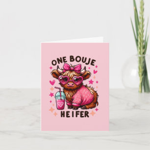 Eine Bouje Färse - Süße Valentinstag-Färse Kuh Feiertagskarte