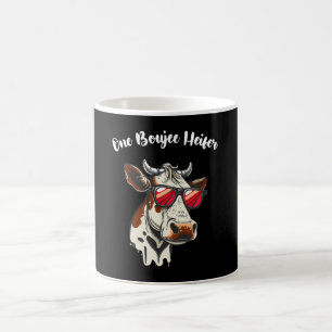 Eine Boujee-Färse Lustige Kuh Vintage Retro Kaffeetasse