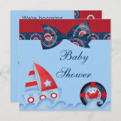 Eine Boys Sea Life Babydusche Einladung (Vorne/Hinten)