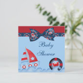 Eine Boys Sea Life Babydusche Einladung (Stehend Vorderseite)