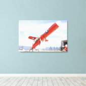 Eine BQM-74E Chukar-Drohne für den Start bereit Leinwanddruck (Insitu (Holzboden))