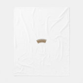 eine braune Krone mit weißem Hintergrund Fleecedecke (Vorderseite)