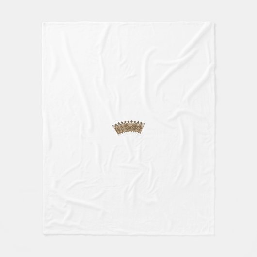 eine braune Krone mit weißem Hintergrund Fleecedecke (Vorderseite)