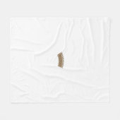 eine braune Krone mit weißem Hintergrund Fleecedecke (Vorderseite (Horizontal))