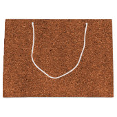 Eine braune Papiertüte mit weißem Griff Große Geschenktüte (Vorderseite)