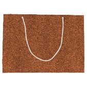 Eine braune Papiertüte mit weißem Griff Große Geschenktüte (Rückseite)