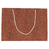 Eine braune Papiertüte mit weißem Griff Große Geschenktüte (Rückseite)