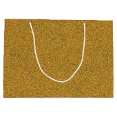 Eine braune Papiertüte mit weißen Griffen Große Geschenktüte (Rückseite)