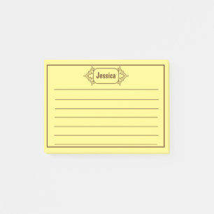 Eine braune Verzierte Gemusterte Titelgrafik Post-it Klebezettel