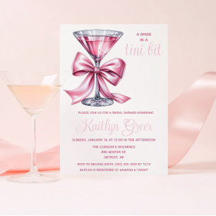 Eine Braut in einem kleinen bisschen, Pink Martini Einladung