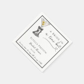 Eine Braut in einem Tini-Bit Dirty Martini-Brautpa Serviette (Ecke)