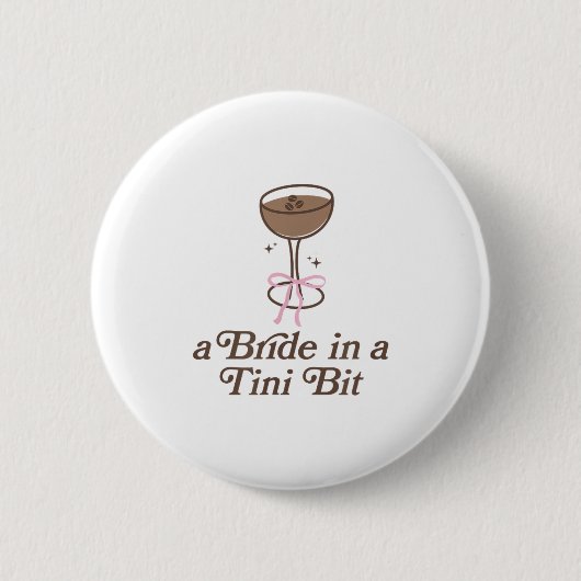 Eine Braut in einem Tini-Bit-Schwanz Bow Coquette Button (Vorderseite)