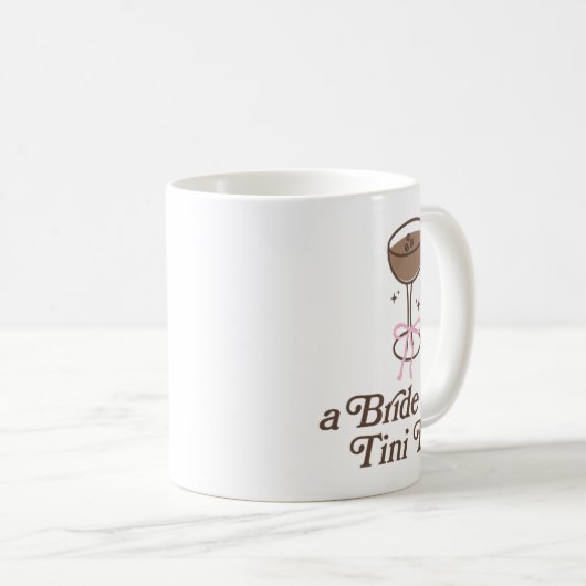 Eine Braut in einem Tini-Bit-Schwanz Bow Coquette  Kaffeetasse (VorderseiteRechts)
