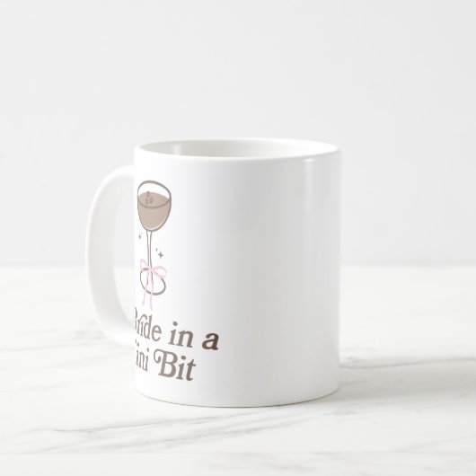 Eine Braut in einem Tini-Bit-Schwanz Bow Coquette  Kaffeetasse (Vorderseite Links)