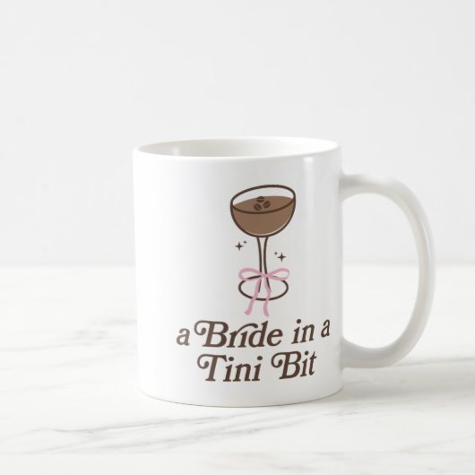 Eine Braut in einem Tini-Bit-Schwanz Bow Coquette  Kaffeetasse (Rechts)