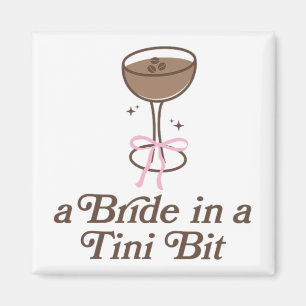 Eine Braut in einem Tini-Bit-Schwanz Bow Coquette  Magnet