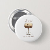 Eine Braut in einer winzig kleinen Braut Funny Mar Button (Vorne & Hinten)