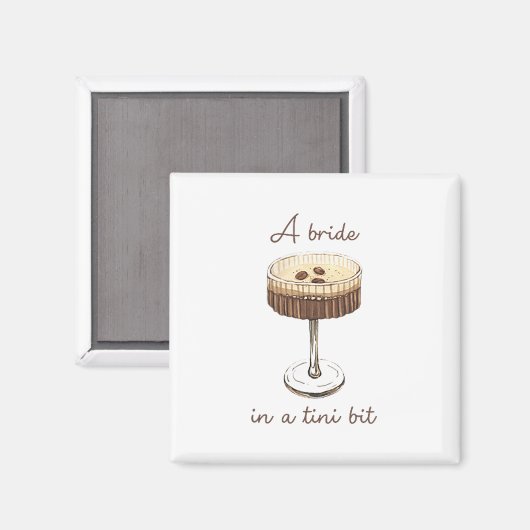 Eine Braut in einer winzig kleinen Braut Funny Mar Magnet (Vorderseite/Rückseite)