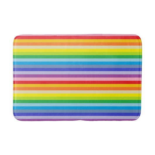 Eine breitere Palette von Regenbogenstreifen Badematte (Vorderseite)