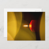 Eine brennende Kerze Postkarte (Vorne/Hinten)