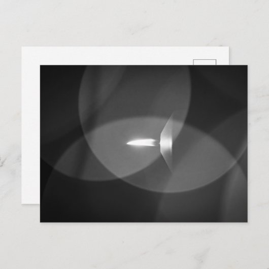 Eine brennende Kerze Postkarte (Vorne/Hinten)