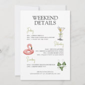 Eine Brille in einem Tini-Bit-Junggeselinnen-Absch Einladung (Rückseite)