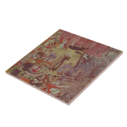 Eine Brücke der Boote an gebrochen durch Akbar Fliese (Seite)